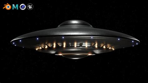 3D UFO Realistic Spaceship Flying Saucer TurboSquid 1966501