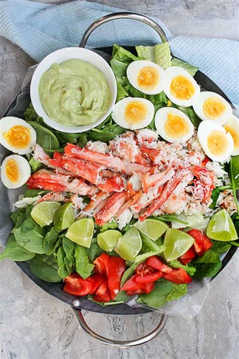 King Crab Salad with Creamy Avocado Dressing - Champagne Tastes®