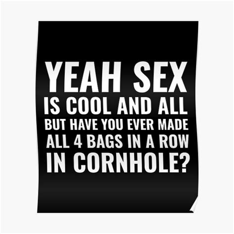 Funny Cornhole Shirts And Ts Poster For Sale By Sqwear Redbubble