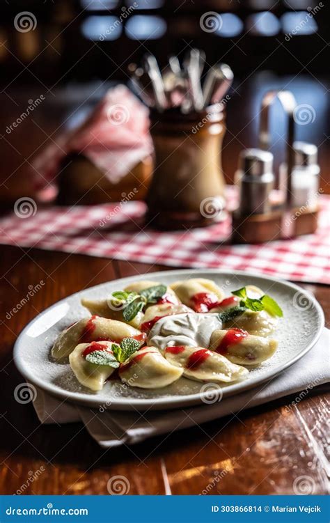 Eastern European Traditional Food Dumplings Pierogi Varenyky Pirohy