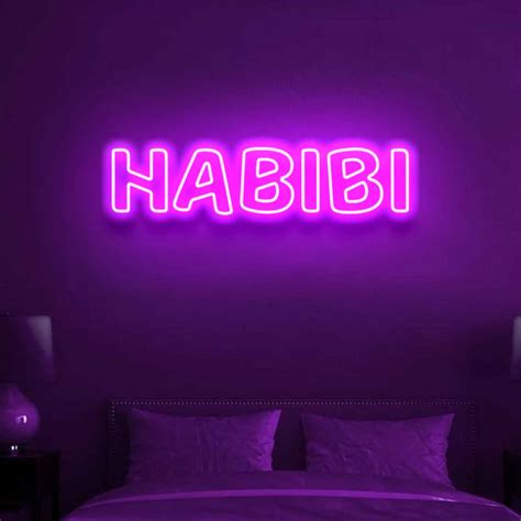 Habibi Neon Sign - Radiate Love with Neon Brilliance – Neon Walls