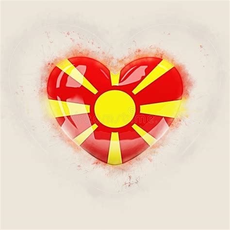 Heart With Flag Of Macedonia Stock Illustration Illustration Of