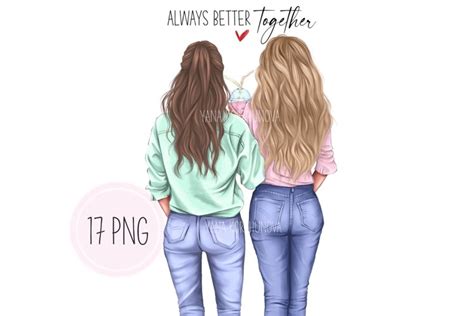 Best Friends Clipart Besties Clipart BFF Soul Sisters Png