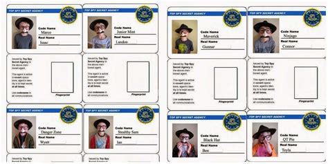 Spy Id Card Template