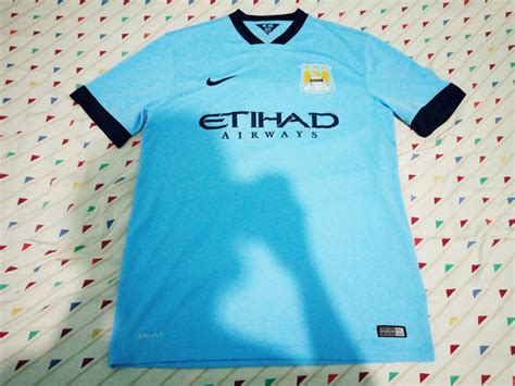 Manchester City Home Football Shirt Sponsored By Etihad