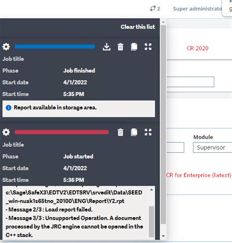 Sage X V P Print Server Error When Printing Reports Created From