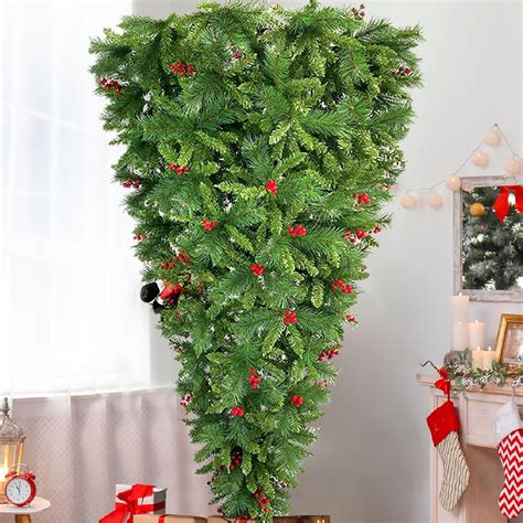 7 5ft Upside Down Christmas Tree Artificial Xmas Tree With