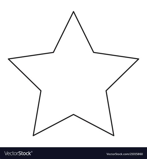 Star line icon Royalty Free Vector Image - VectorStock