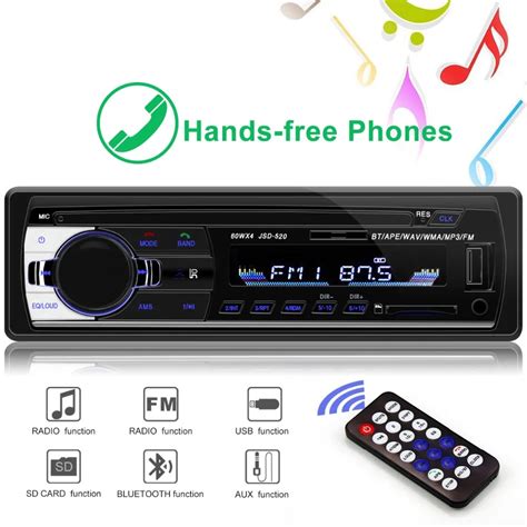 Bluetooth Car Radio JSD 520 Autoradio 1 Din Car Stereo FM Radio Car