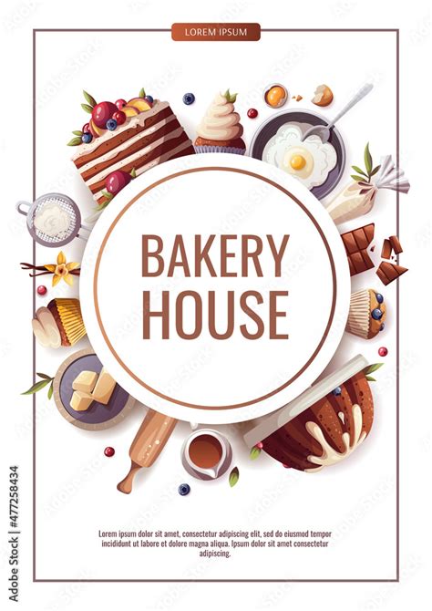 Banner design for baking, bakery shop, cooking, sweet products, dessert ...