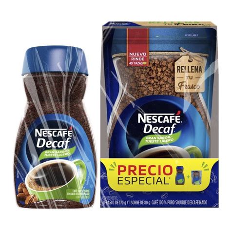 Café soluble Nescafé Decaf descafeinado 170 g 80 g Walmart