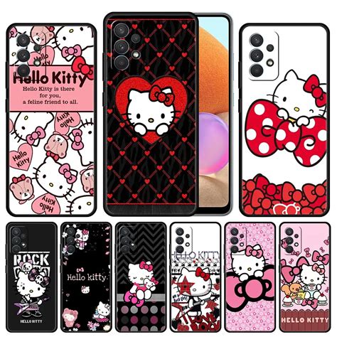 Cartoon Hello Kitty Cat Anime Phone Case For Samsung Galaxy A12 A51 A21s A02 A02s A22 A32 A52