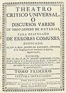 1737 1746 LIVRE LITTÉRATURE ESPAGNOLE FEIJOO BENITO