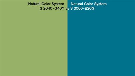 Natural Color System S 2040 G40y Vs S 3060 B20g Side By Side Comparison