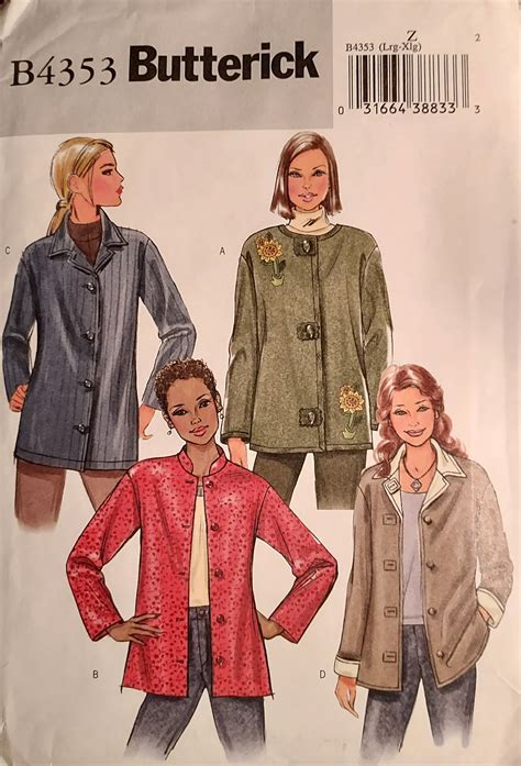 Butterick B Sewing Pattern Misses Petite Jacket Sizes Z Lrg