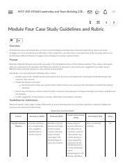 Module Four Case Study Guidelines And Rubric Mgt H Leadership