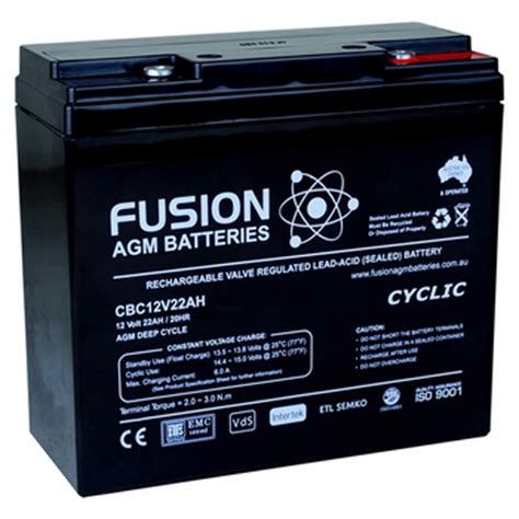 Fusion Cbc12v22ah Agm Vrla 12v 22ah Cyclic Use