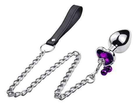 Plug Anal Médio Metal Coração Sinos E Corrente Alça MercadoLivre