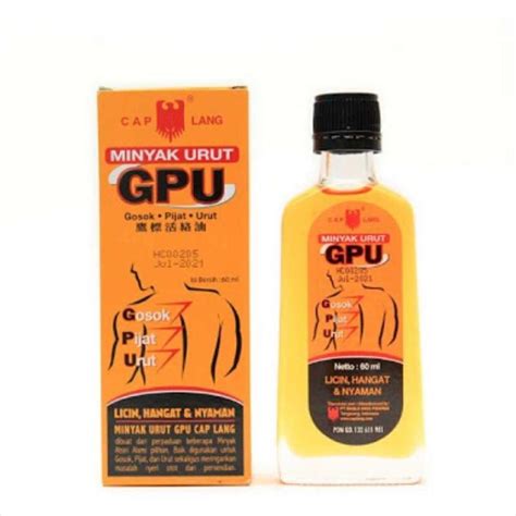 Minyak Urut Gpu Cap Lang Liniment Oil Ml Lazada Indonesia