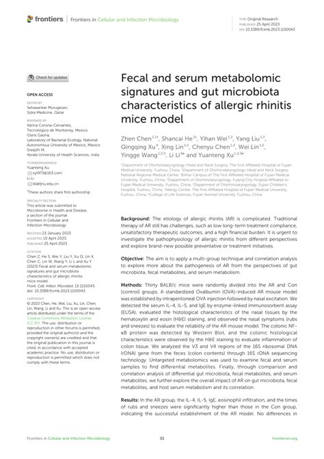 Pdf Fecal And Serum Metabolomic Signatures And Gut Microbiota