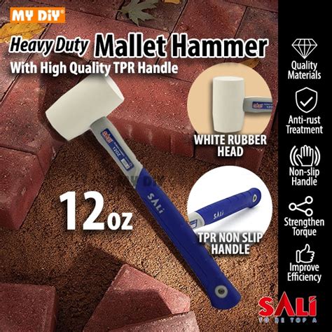 Mydiyhomedepot Sali Rubber Mallet Hammer With Tpr Handle Heavy Duty