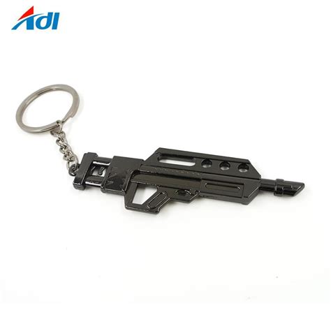 Factory High Quality Keyring Custom Metal Logo D Gun Keychain