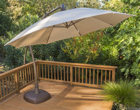 11ft Cantilever Umbrella With Coffee Pole Finish Proshade