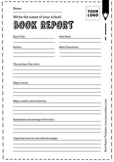 Free Book Report Templates to Customize