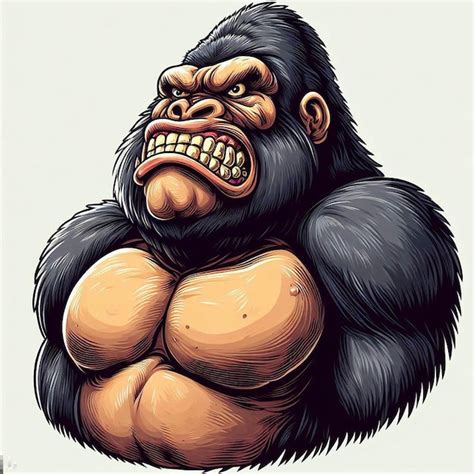 King Kong L Illustration Artistique Vectorielle De L Ic Ne D Avatar Le