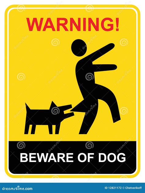 Warning Beware Of Dog Stock Photography Image 12821172