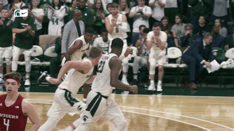 11 Michigan State Vs Rutgers Cinematic Highlight Men S Basketball