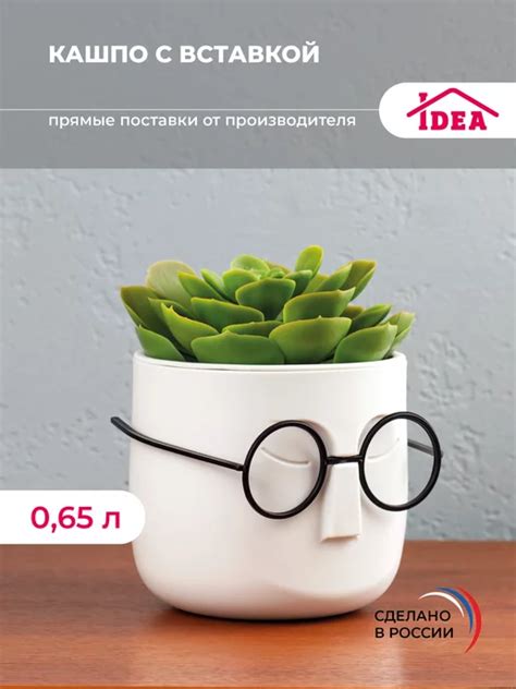 Горшок для цветов со вставкой 0,65л,кашпо Idea
