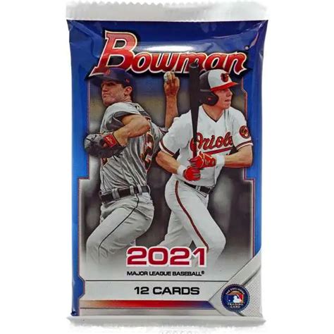 MLB Bowman 2021 Baseball Trading Card MEGA Box 4 Packs 2 Chrome Packs