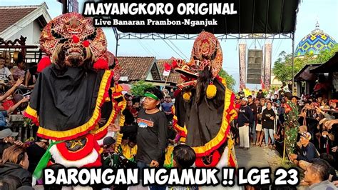 Barongan Ngamuk Jaranan Mayangkoro Original Live Banaran Prambon