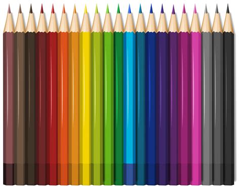 Color Pencils In Twenty One Colors 433079 Vector Art At Vecteezy