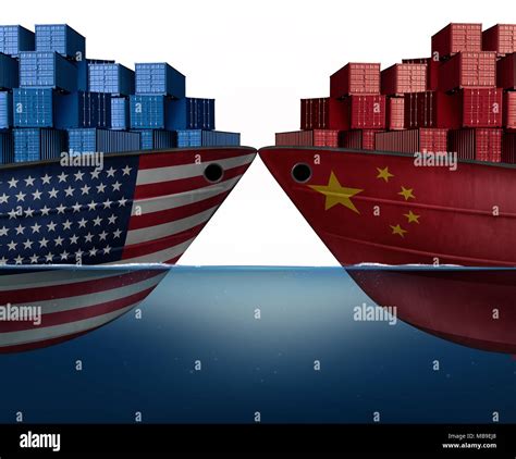 China United States Trade War And American Tariffs Or Chinese Tariff As