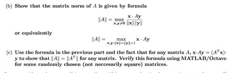 Solved 15 A Show That The Euclidean Norm Of A Vector V Is