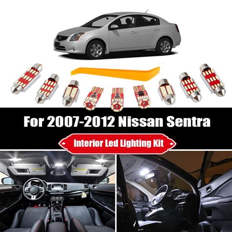 Nissan Sentra Kit De L Mpadas Led Brancas Para Interior Do Carro L