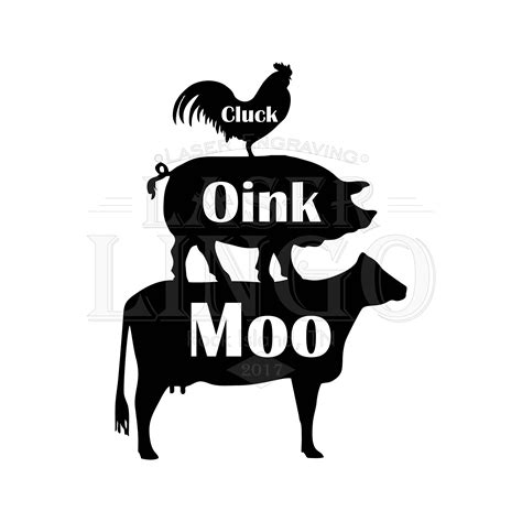 Cow Pig Chicken Stack Svg Free Once Purchased Images Will Be Sent To