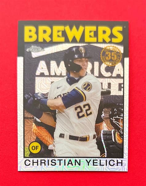 Christian Yelich 2021 Topps Chrome Silver Pack Mojo Refractor EBay