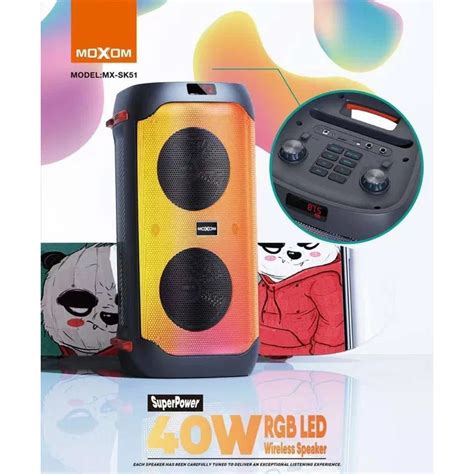 Original Moxom Tws Bluetooth Speaker W Deep Bass Microphone Speakers