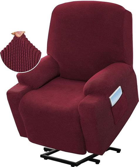 4 Pieces High Stretch Recliner Slipcover With Side Pocket Electric