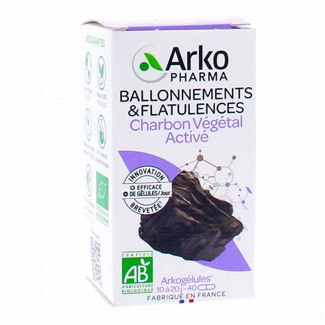 ARKOPHARMA Arkogelules Charbon Végétal Bio 40 gélules Pharmacie