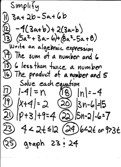 Algebra 2 Practice Test Questions