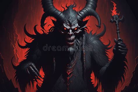 Satanic Bizarre Krampus Dark Style Scary Art Weird Abyssal