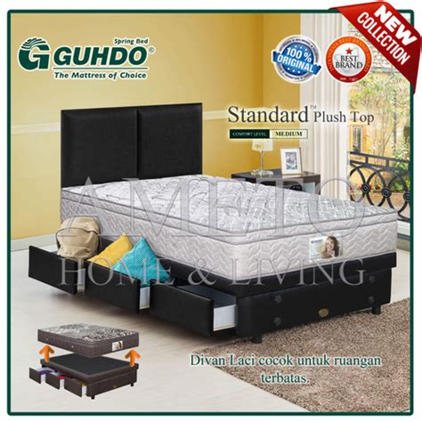 Jual Guhdo Spring Bed Standard Plush Top X Divan Laci Drawer