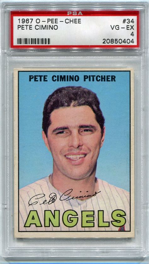 Opc O Pee Chee Pete Cimino Psa Vg Ex Graded Vintage