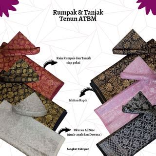 Jual Tanjak Dan Rumpak Songket Atbm Palembang Beragam Motif Dan Warna