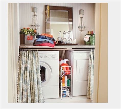 Hide Washer And Dryer With Curtain Homedecorish