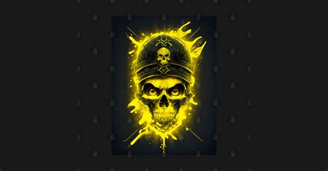 Old Style Skull Yellow Color Skull T Shirt Teepublic